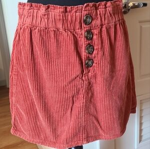 Orange Pacsun Corduroy Skirt